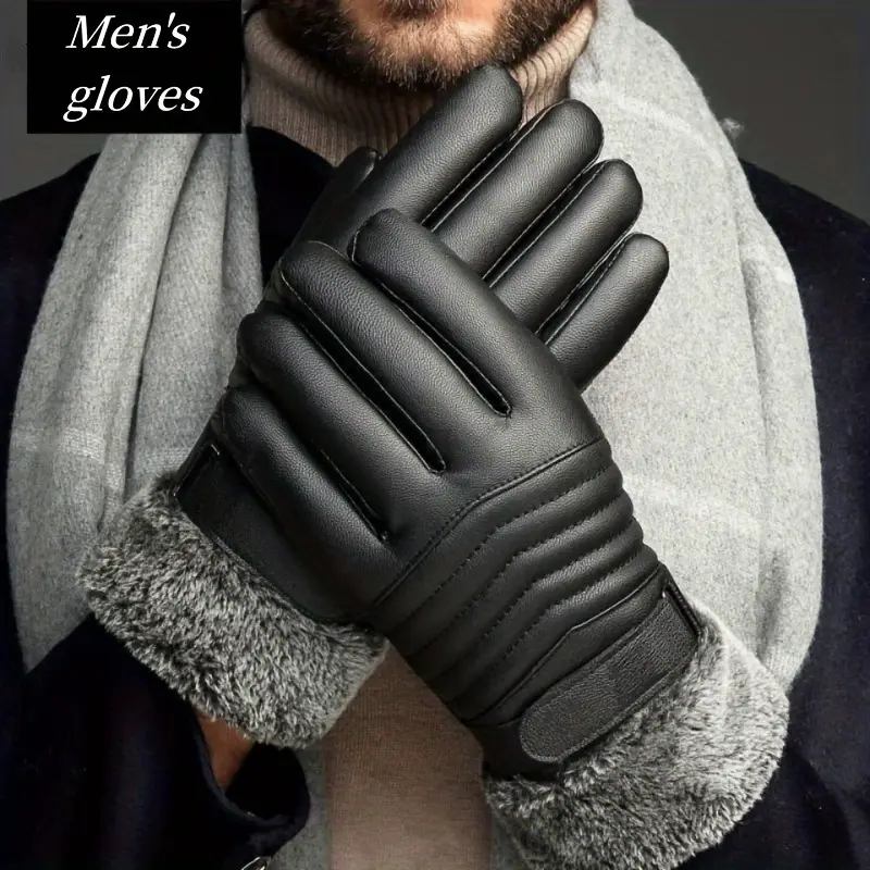革製手袋、冬用、暖かい、タッチスクリーン対応、カシミヤ裏地、 - Leather Driving Glove のレビューと価格