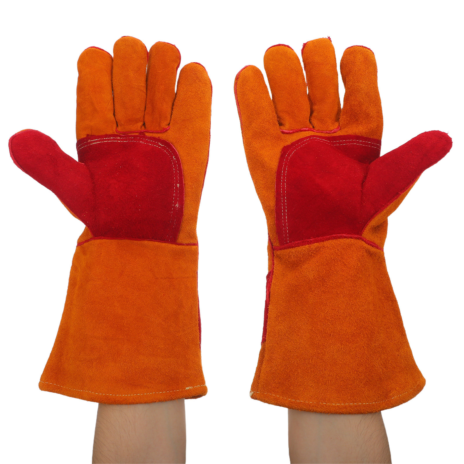1組の電気溶接用手袋。牛革製で、耐火性、耐熱性に優れ、アーク - Heat Resistant Glove のレビューと価格