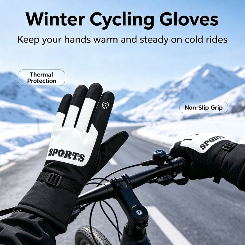 冬用バイクグローブ、屋外用、防水、防寒、保温、フリース裏地、 - Ski Glove Waterproof のレビューと価格